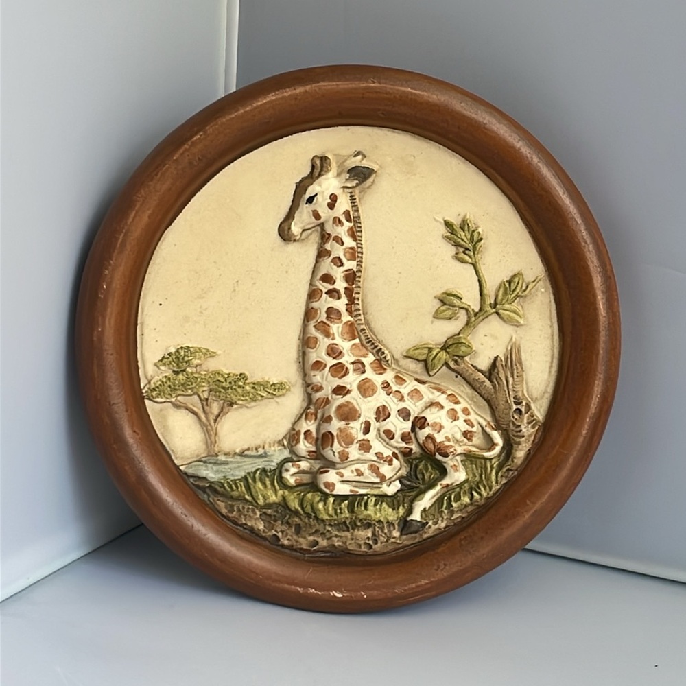 Vintage Painted Ceramic‎ Baby Giraffe Wall Hanging Made in Japan